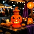 thumbnail image 2 of Kyusrd Pumpkin Lantern Lights for Halloween Decor,Battery Operated LED Pumpkin Hanging Decoration With Illuminated Face Suitable for Yard Decor, 2 of 7