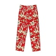thumbnail image 6 of Uemuo Lilies Flowers Pattern Men's Wide Leg Palazzo Lounge Pants with Pockets Light Weight Loose Comfy Casual Pajama Pants-X-Large, 6 of 9