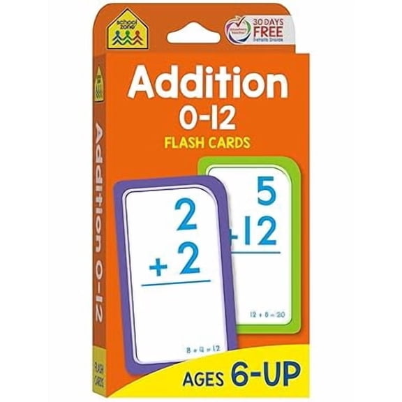 School Zone Addition 0-12 Flash Cards (Revised edition) (Hardcover)