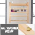 thumbnail image 3 of Wall Hanging Earring Organizer Wooden Jewelry Display Rack Ear Studs Display Holder, 3 of 4