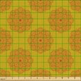 thumbnail image 2 of Ambesonne Ethnic Fabric by the Yard Upholstery, Monochrome Mandala Flowers, 2 Yards, Dark Yellow Paprika, 2 of 5