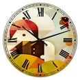 thumbnail image 1 of DesignArt Young Man With Red Bird Large Wall Clock, 1 of 2