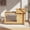 natural wood, variant on MAROUTE Weatherproof Wooden Small Animal Cage for Rabbits, Guinea Pigs, Chickens – 2-Story Hutch with Ramp & Wheels, Leak-Proof Removable Tray, Anti-Chew Metal Frame, Asphalt Roof – Easy Clean