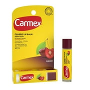 Carmex Cherry Moisturizing Lip Balm Stick, SPF 15, 0.15 Oz.