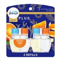 Febreze Plug In Air Freshener, Odor-Fighting Scented Oil Refill, Tranquil Cyprus Coves Scent, 2 Refills