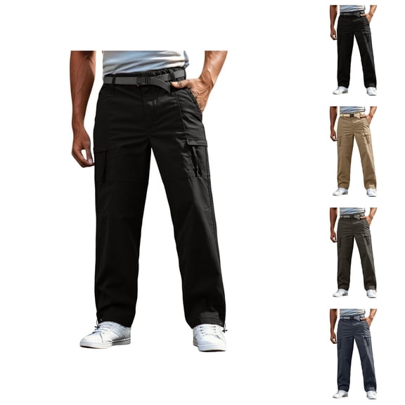Lightweight Cargo Pants for Men Outdoor Casual Durable Hiking Work Utility Pants with Pockets Trousers