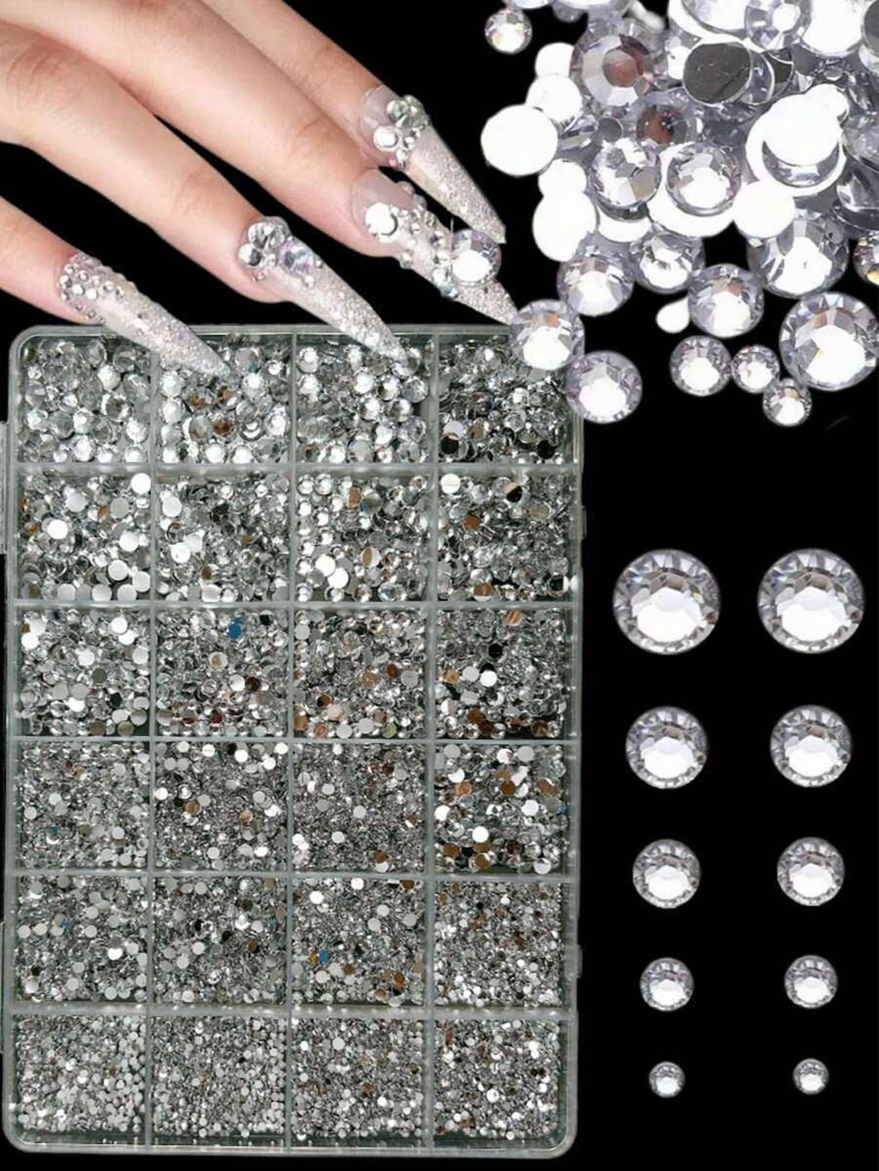1 Box Assorted Color ABS Rhinestones, Resin Flat Diamonds, Shiny Nail Art Decorations For DIY Crafts And Manicure Accessories Nails Nail Supplies Nail Gems