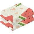 thumbnail image 2 of Dreamtimes Cute Watermelon Slice Cotton Towels Set 2 Pcs Absorbent Hand Towel Face Towels Kitchen Towels Bath Towels for Bathroom Laundry Room Kitchen 16 x 28 Inches, 2 of 7