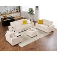 thumbnail image 3 of PaPaJet Sofa, Modern Couch with Deep Seat, Ottoman Sofa- Comfy Couch for Living Room Apartment(Beige Corduroy), 3 of 4