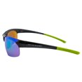 thumbnail image 3 of Optic Edge Frontrunner Sports & Motorcycle Sunglasses for Men or Women Semi-Rimless Black Frame w/Dielectric Green Mirror Lenses, 3 of 6