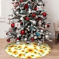 thumbnail image 5 of Sikiie European-style Pattern Sunflower 30-48 inches {designName} Print Christmas Tree Skirt Snowman Xmas Tree Skirt with Edge Christmas Decorations for Holiday Party48", 5 of 7