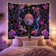 thumbnail image 2 of Luminous Resembling Moon With Mottled Surface Fish Shimmering, Mystical Fantasy for Space Lovers, Galaxy Room Decor, Housewarming Gift, Tapestry Wall Hanging for Bedroom and Dorm, 2 of 7