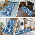 thumbnail image 6 of Ocean Waves Washable Runner Rugs 2'x6', Nautical Blue Sea Water Nature Scenery Low Pile Throw Entryway Rug Non-Slip Sturdy Edge Binding Carpet for Indoor Bedside Entrance Bedside, 6 of 9