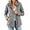 Dark Gray, variant on Long Sleeve Women Spring Fall Solid Color Zipper Coat Stand Collar Casual Military Anorak Jackets with Pocket