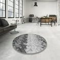 thumbnail image 3 of Ahgly Company Indoor Rectangle Patterned Gray Cloud Gray Area Rugs, 7' x 9', 3 of 6