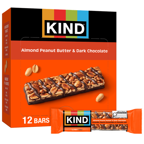 KIND Almond Peanut Butter & Dark Chocolate, 40g, 12 Bars