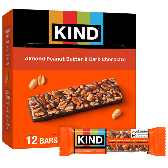 KIND Almond Peanut Butter & Dark Chocolate, 40g, 12 Bars