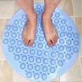 thumbnail image 3 of Moyic Almohadilla antideslizante para una experiencia de baño segura y relajante Fácil de limpiar Efecto de masaje Alfombrilla para bañera Juegos de accesorios de baño gris oscuro 55cm, 3 of 6