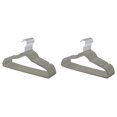 thumbnail image 1 of Slim Velvet, Non-Slip Clothes Coat Hanger, Gray Silver Hook, 1 of 4