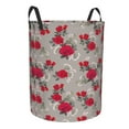 thumbnail image 2 of Balery Rose Flowers Round Laundry Basket with Handles Waterproof Freestanding Laundry Hamper for Clothes Toys in the Dorm and Family-Medium, 2 of 8