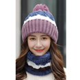 thumbnail image 3 of Winter Fashion Warm Elastic Soft Ear Protection Knitted Scarf Hat Fleece Lined Beanie Hat, 3 of 5