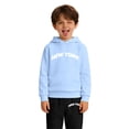 thumbnail image 6 of MAIHAN Sweatsuits for Girls Boys' Active Tracksuit Set 2 Piece Athletic Letter Printed Hoodie Sweatshirt and Jogger Sweatpants Outfits(Light Blue,3-4 Years), 6 of 7