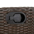 thumbnail image 3 of vidaXL 7 Piece Garden Dining Set with Cushions Brown Poly Rattan, 3 of 5