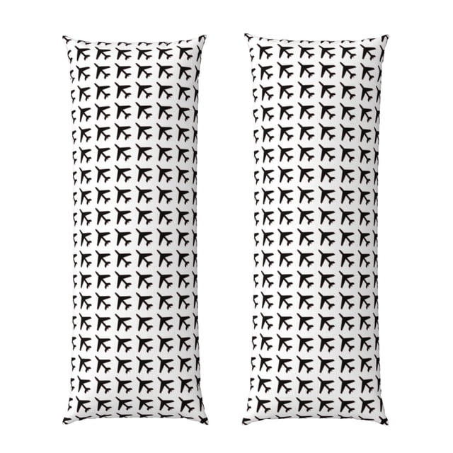 Balery Airplane Funda Protectora para Almohada Corporal de Algodón Hipoalergénico con Cierre(55 x 21 pulgadas), Almohadas No Incluidas