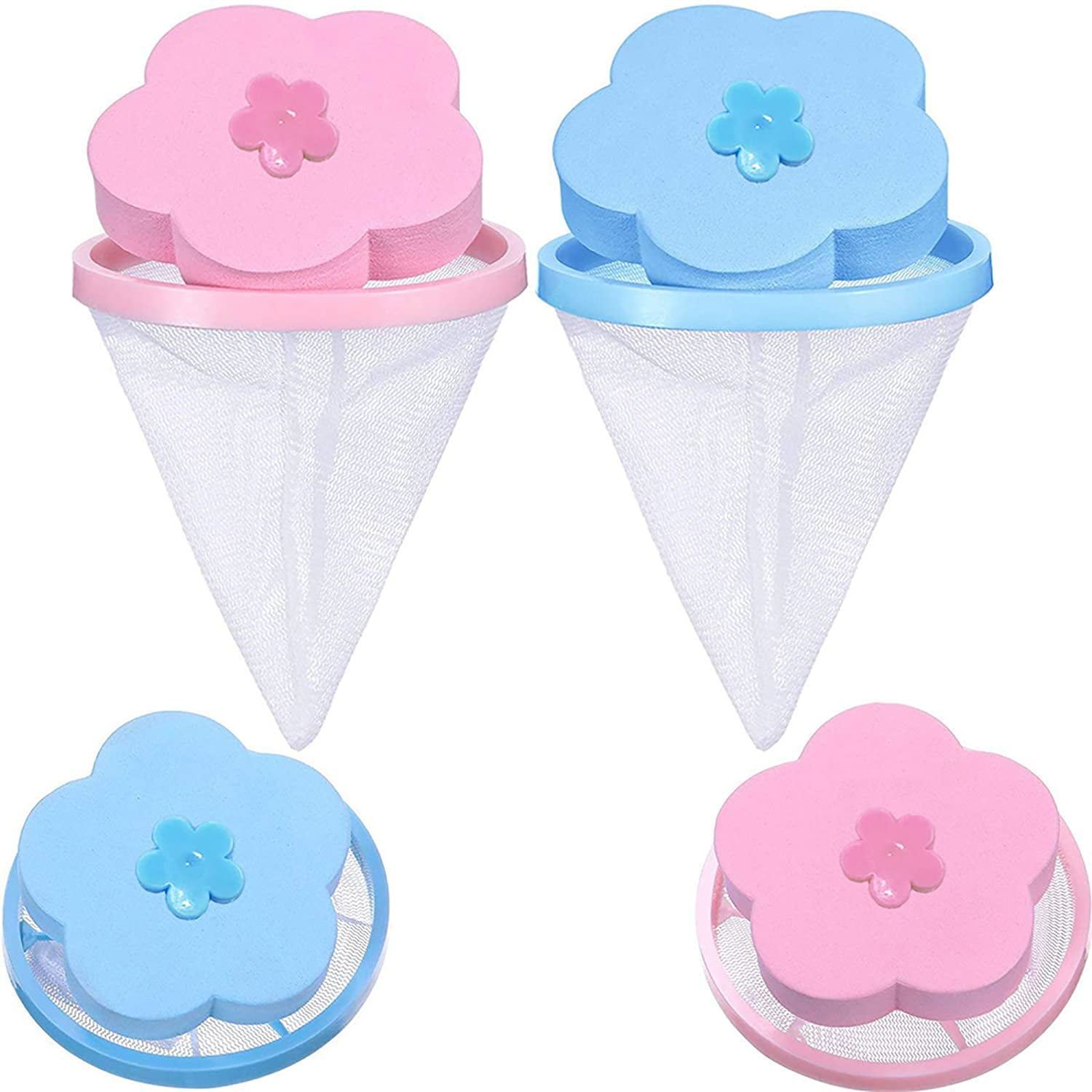 Filter Bags Net Washing Machine Floating Laundry Lint Hair Catcher Plum-shaped 