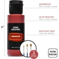 thumbnail image 3 of Outdoor multicolor acrylic paint set (2 fl oz)- 20 Tubes - For Woods, Leather, Metal & Fabric Paint & Paint for rocks Outdoor/Craft paint, 3 of 8