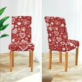 thumbnail image 5 of Valentine''s Day Heart Clover Dining Room Chair Covers Set of 4, Stretch Chair Slipcovers Removable Washable Chair Protector Cover for Kitchen, Dining Room, Holiday Party, Home Decor, 5 of 6