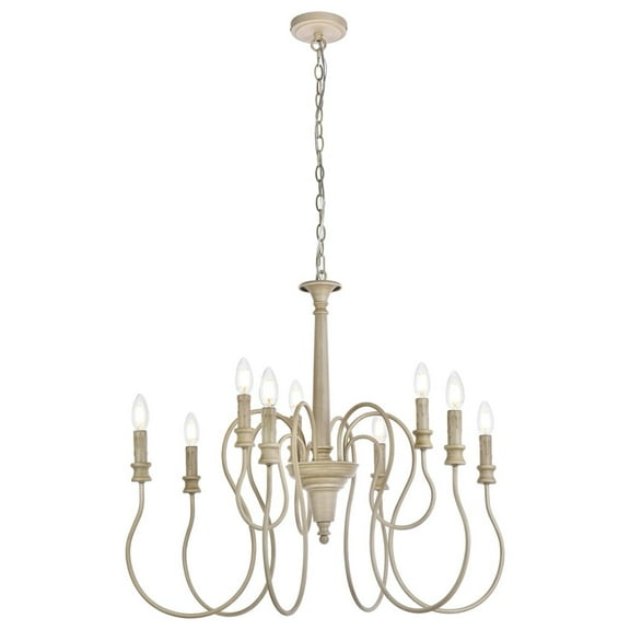 Flynx 9 lights pendant in weathered dove