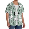 thumbnail image 4 of Wukai Puppy Men's Casual Short-Sleeve Button Down Shirt - Lightweight Summer Dress Shirt for Daily Wear-X-Large, 4 of 7