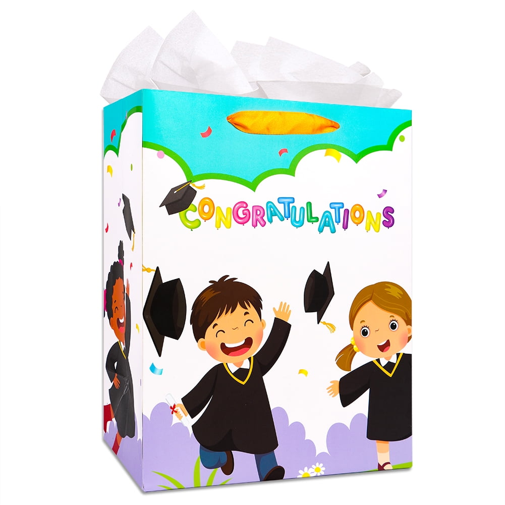 WaaHome Kindergarten Preschool Graduation Gift Bag for Kids, 13'' Large