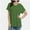 Green, variant on Women's Tshirts Casual V Neck Short Sleeve Loose Summer Tunic Tops