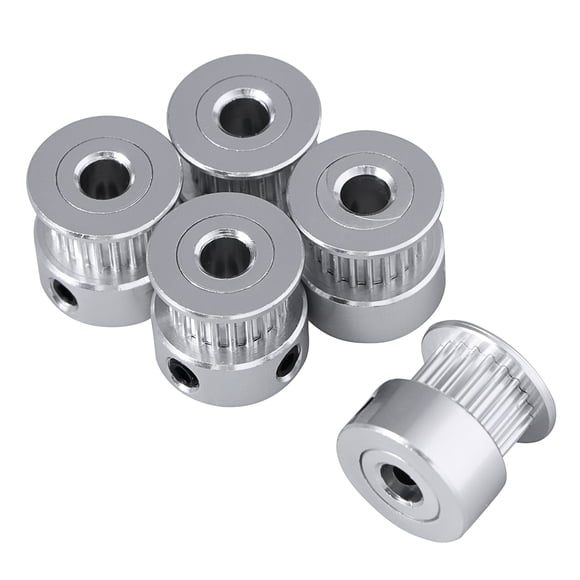 Polea de correa de aluminio síncrona de 5 mm con orificio interior de engranaje 2GT 20T para impresora 3D (5 unidades)