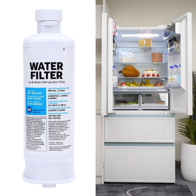 Filtre de Réfrigérateur, Filtre à Eau de Réfrigérateur à Filtration par Bloc de Carbone Haute Efficacité Forte Compatibilité pour Remplacement