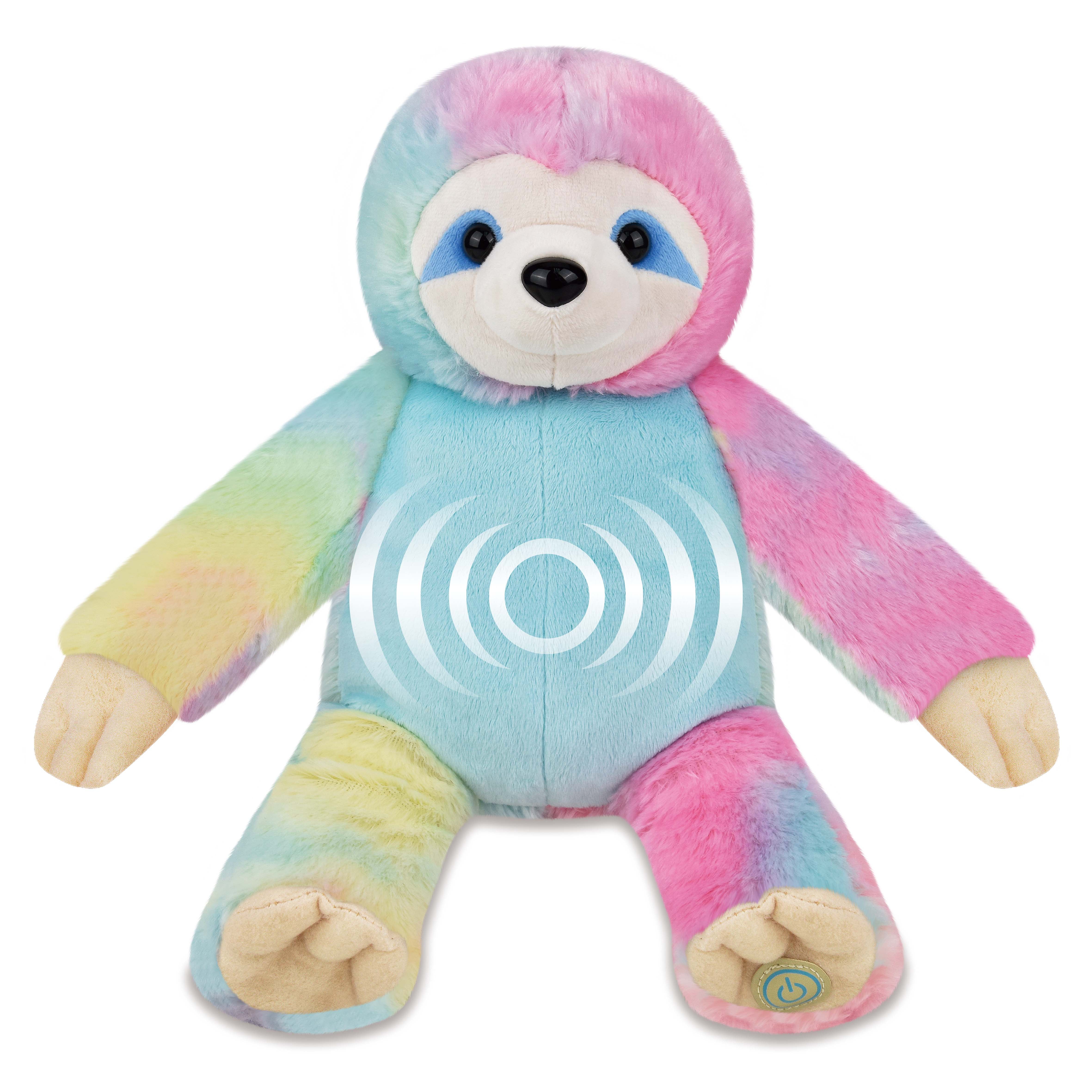 Health Touch Rainbow Sloth Huggable Massaging Massager Gift with Relaxing Vibration