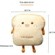 thumbnail image 4 of Almohada de felpa con pan tostado, almohada rellena de pan, almohada de felpa con bolsillo para las manos, excelente opción de regalo para niños (15,7 * 13,7 pulgadas), 4 of 5