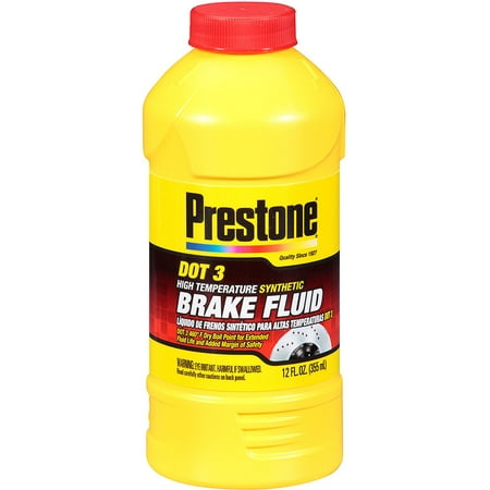 Prestone DOT 3 Brake Fluid, 12 oz (Best Brake Fluid Brand)