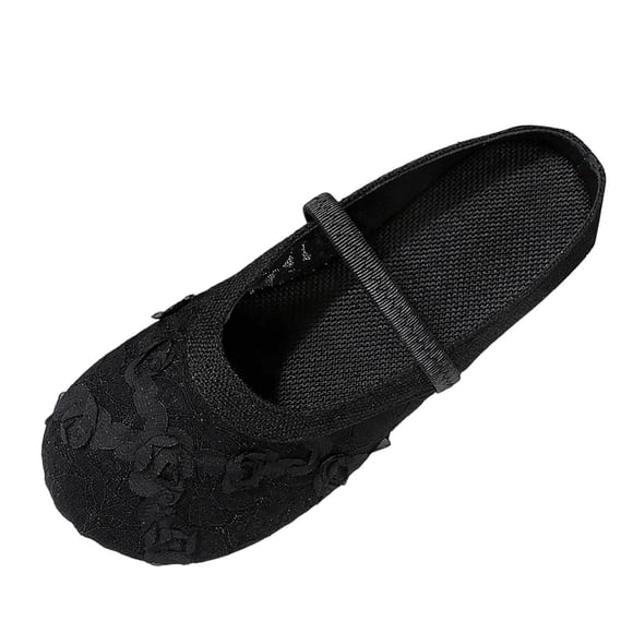 Tauxra Women's Casual Slip On Flat, Lace-Up Toe Ballet Flat with Breathable Upper, Lightweight Daily Shoes for Walking and Indoor Outdoor Wear