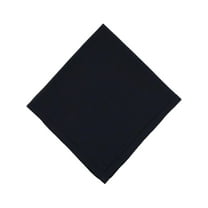 CTM Large Black Hemstitched Handkerchief