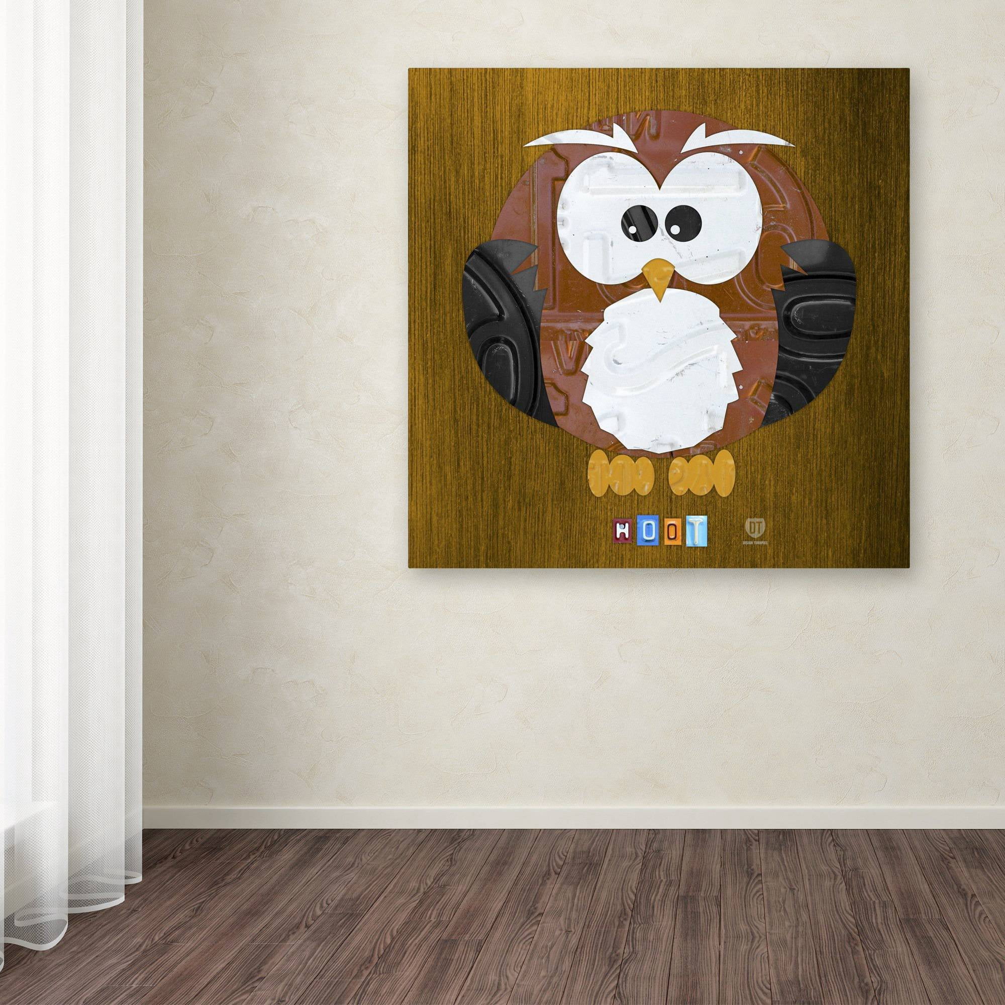 Trademark Fine Art 'Hoot The Owl' Canvas Art by Design Turnpike