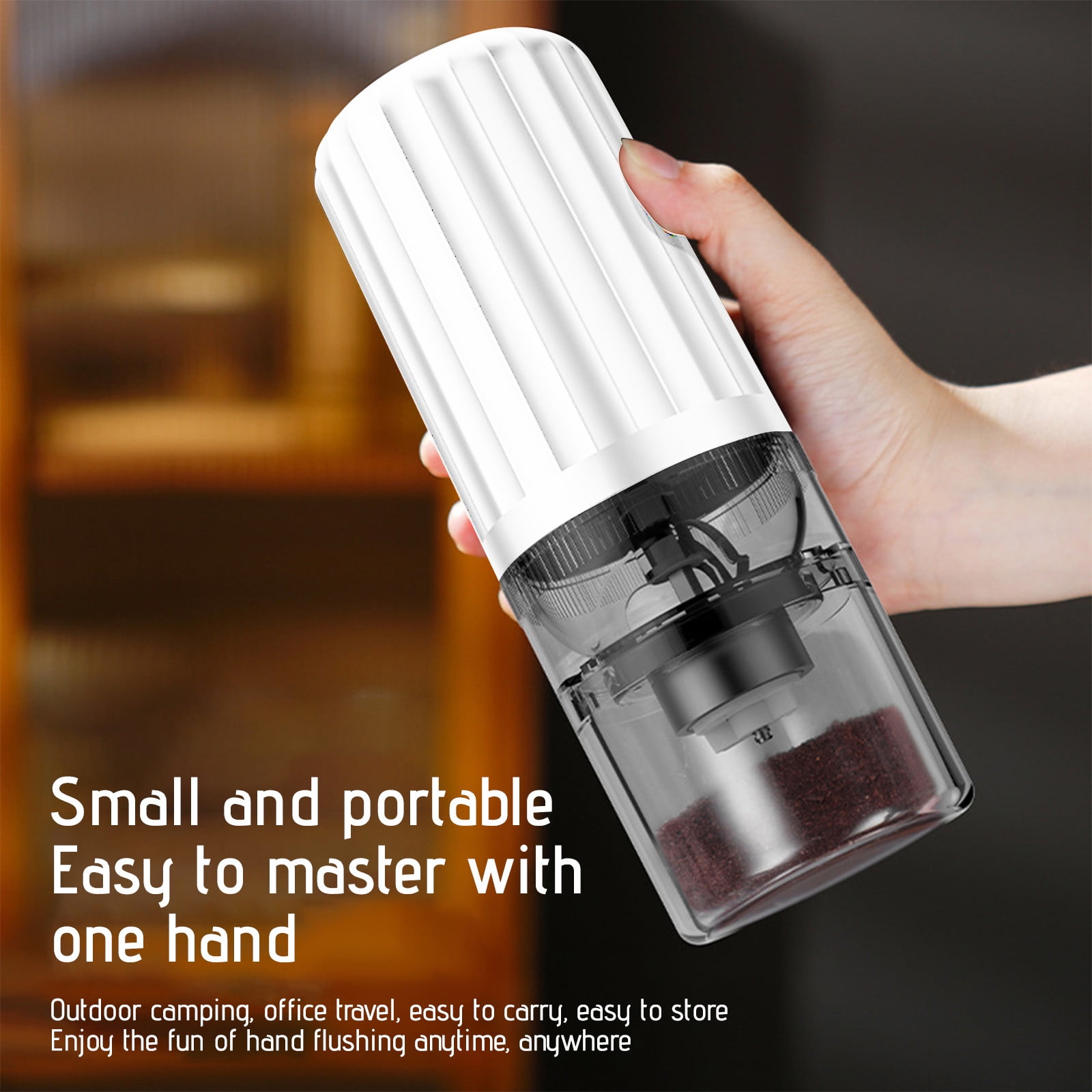 COM1950s Coffee Bean Grinder Electric Coffee Grinder Electric Coffee Grinder with Stainless Steel Blades Coffee and Spice Grinder with Powerful Motor Large Capacity for Coffee Beans Herbs Spices