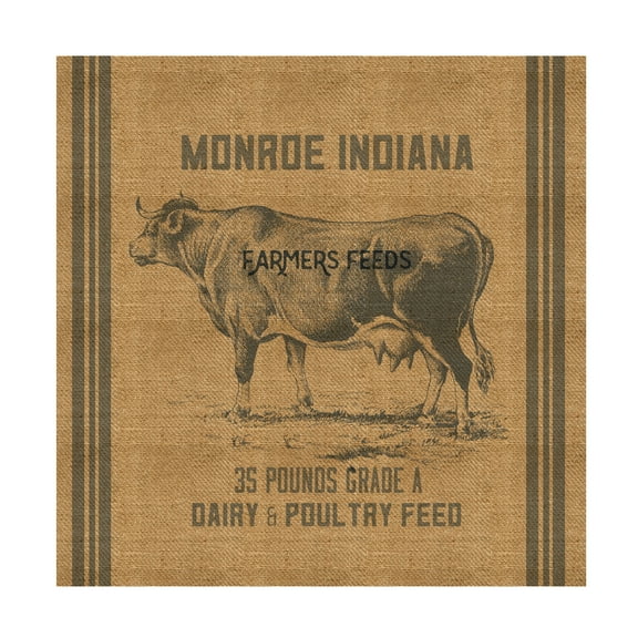 Trademark Fine Art 'Cow Feed Sack' Canvas Art by Marcee Duggar
