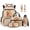 Capybara Strawberry Orange, variant on FOR U DESIGNS Pink Capybara Sleep Star Moon Print Backpack for Girls 6 Pack Backpack Set Backpack with Lunch Box Pencil Case Water Bottle Sleeve Bookmark Keychain School Bookbag for Kids Elementary