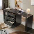 thumbnail image 4 of Tribesigns 78" L Shaped Desk with Storage, Modern Corner Desk with Drawers for Small Space for Home Office Bedroom (Black), 4 of 7