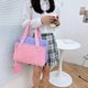 thumbnail image 1 of Bolso de hombro japonés para niñas, bolso para compras de comestibles, gran capacidad para pasear perros, cierre de cremallera de 33 cm x 22 cm x 10 Mezclado Hugo Bolso de uniforme, 1 of 10