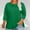 Green, variant on Crunowin Womens Plus Size 3/4 Length Sleeve Tops Boat Neck Loose Fit Tee Tunic Blouse Red Size 4XL