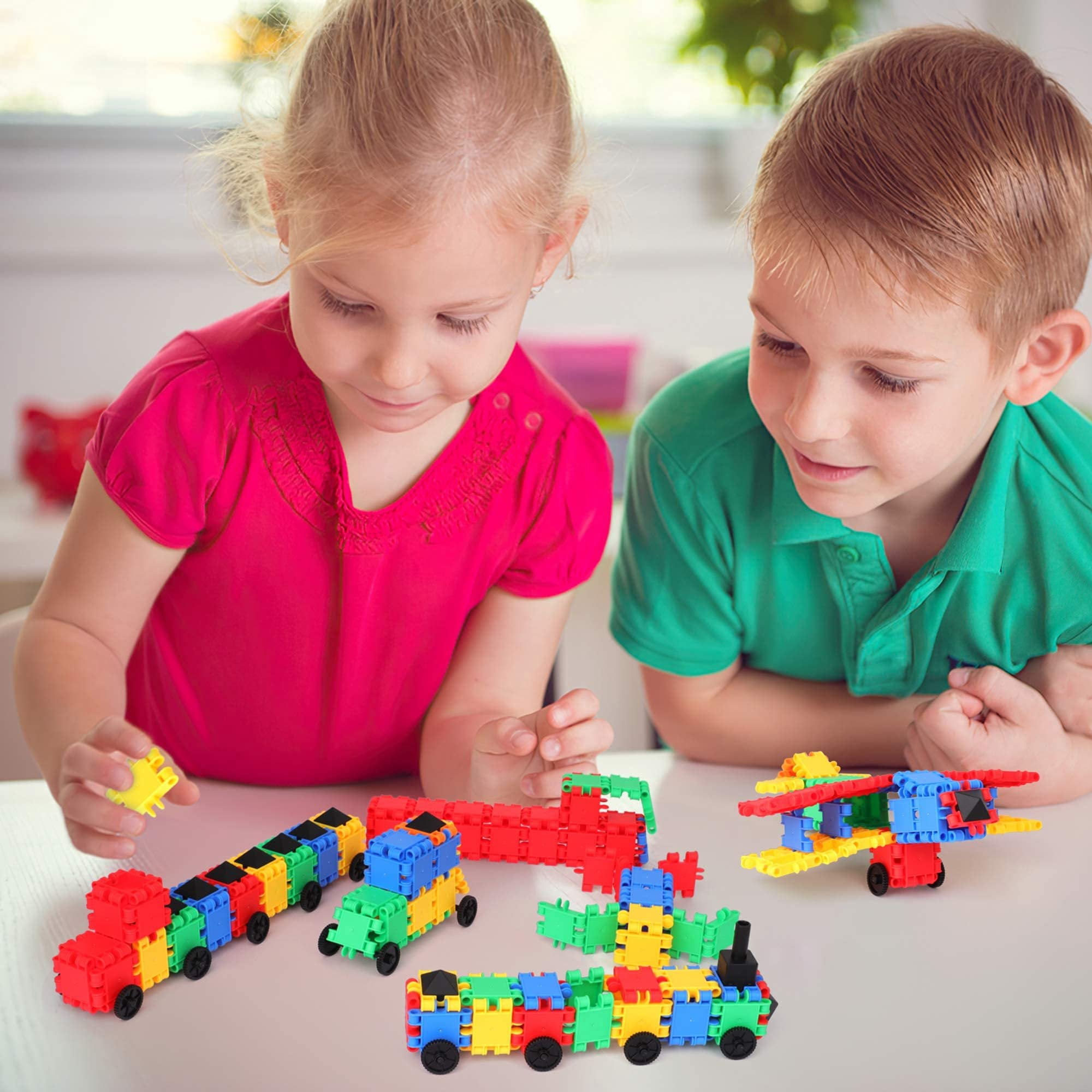 Snapid Building Bricks 1000 Pcs Connecting Toy, Durable Colorful Block Set w Storage, Interlinking Construction Blocks for Kids STEM Development, Creativity and Educational Children Toys, 4+